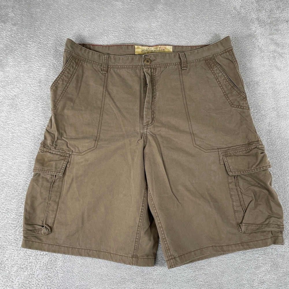 Old Navy Cargo Shorts Mens 40 Brown Baggy Y2K Rugged Utility Cotton Twill
